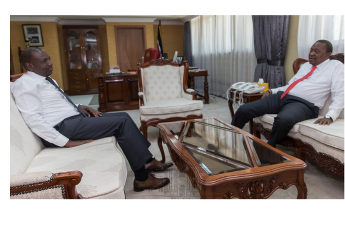 DP Ruto hosted President Uhuru Kenyatta to lunch at hi office on Tuedsay