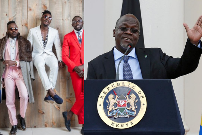 Magufuli singing's Sauti Sol’s Extravaganza song during speech (Video)