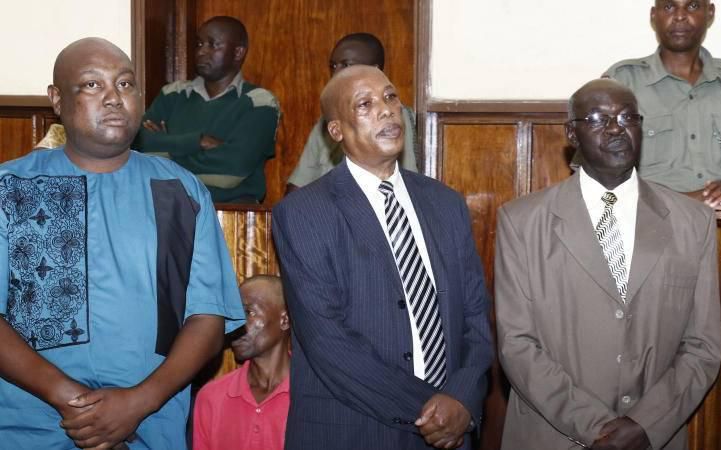 Joshua Waiganjo, former Rift Valley Provincial Police boss John M'Mbijiwe and the former Anti-Stock Theft Unit Commandant Remi Ngugi