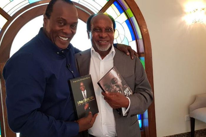 Reginald Mengi with Jeff Koinange