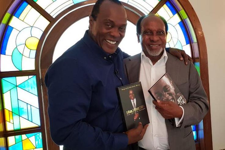 Reginald Mengi with Jeff Koinange