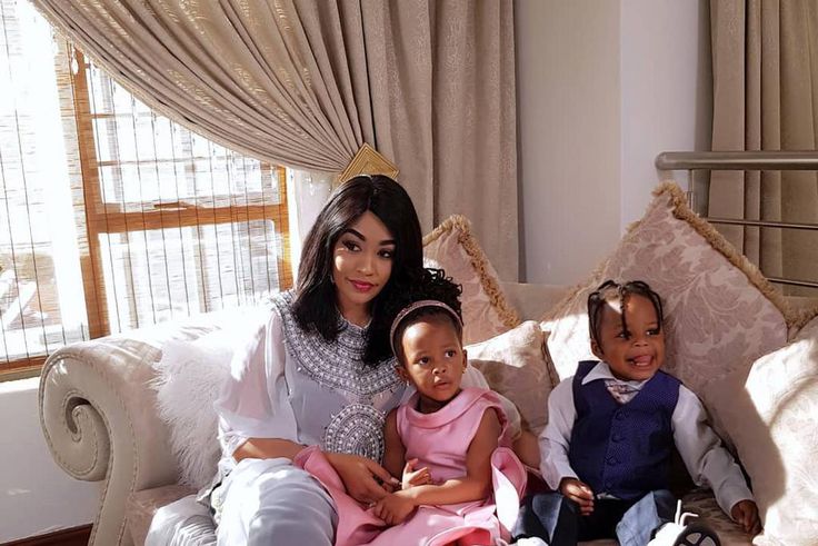 Zari Hassan with her Kids Nillan and Tiffah. Zari's caption on her daughters photo has raised Eyebrows