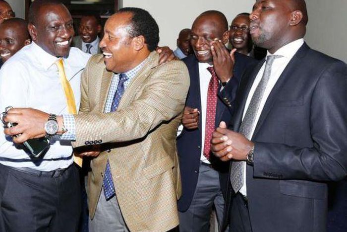 File image of DP Ruto with Kiambu Governor Ferdinand Waititu and Elgeyo Maraket Senator Kipchumba Murkomen