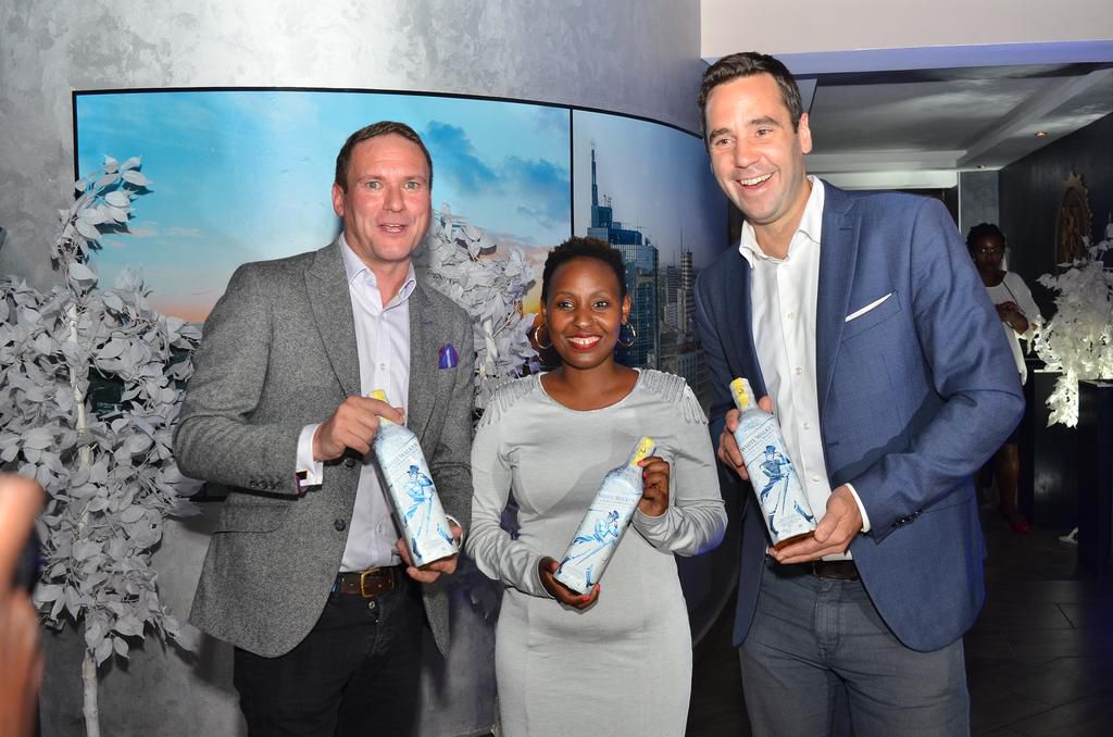 Douglas Duncanson [Diageo Brand Ambassdor ],Wanjiku Njonjo [senior brand manager EABL],Villiers Tuthill [Marketing and innovation EABL]