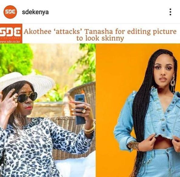 Akothee clears the air after being accused of attacking Tanasha Donna