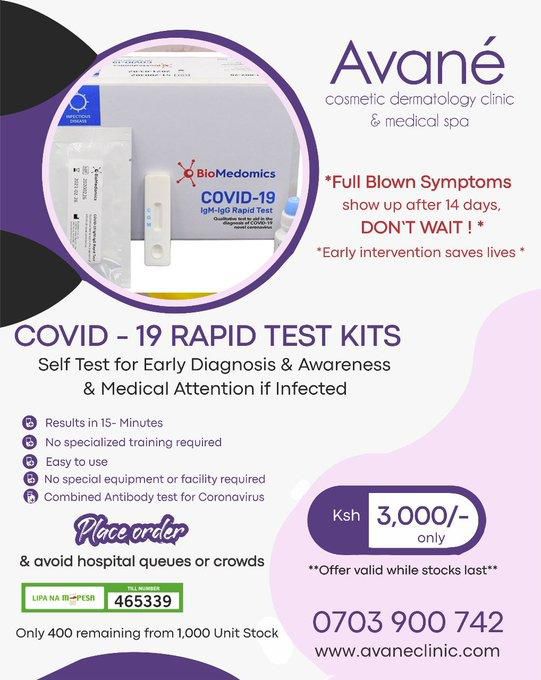 Poster advertising test for covid-19