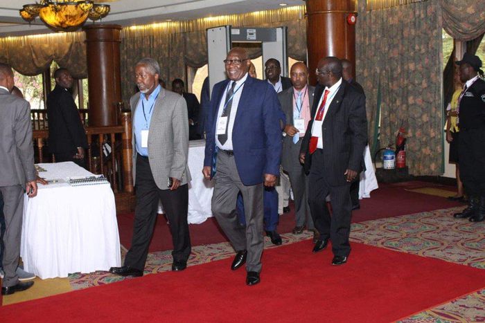 Karanja Kabage arriving at Safari Park Hotel for the Mount Kenya High Level Uongozi Forum on Friday morning, he died later on Friday night