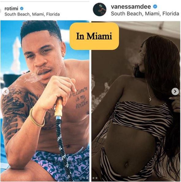 Vanessa Mdee goes on a Baecation with Hollywood actor Rotimi  in Miami (Photos/Video)