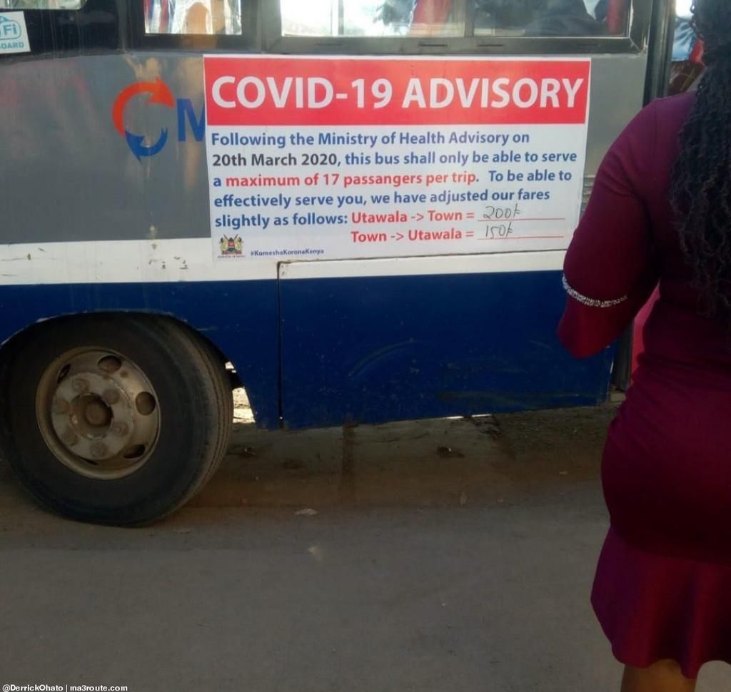 Overcharging, overloading - crisis in Nairobi as Matatus effect social distancing rules against Coronavirus pandemic