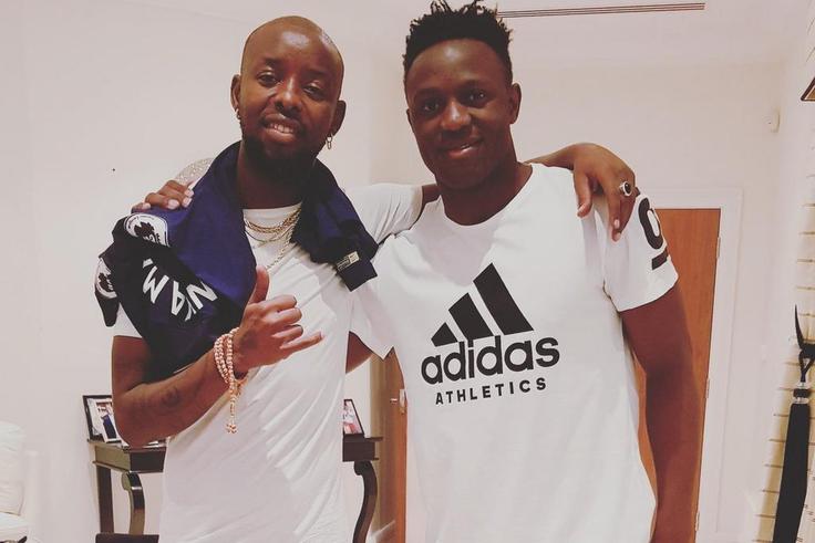 Eddy Kenzo at Victor Wanyama's home in London early this year