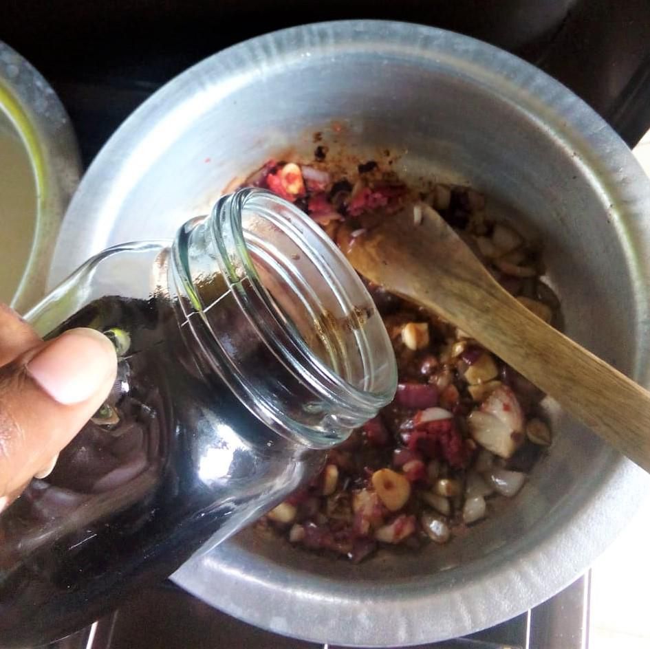 Recipe with a Pulselive Twist: Add the stout beer to sauteed onions, garlic and tomato paste mixture.