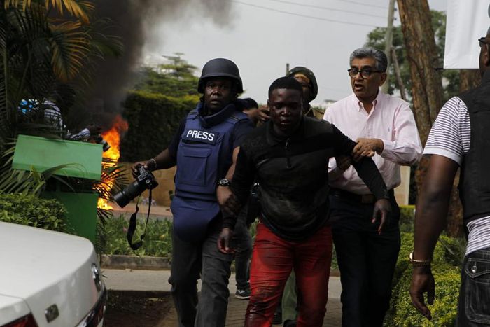 One of the victims saved from Dusit D2 Al Shabaab attack (Twitter)