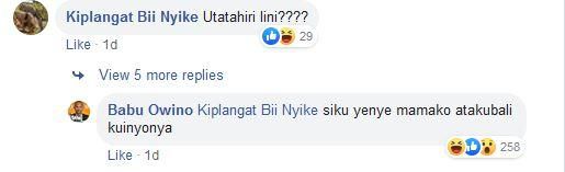 Babu to fan (Facebook)