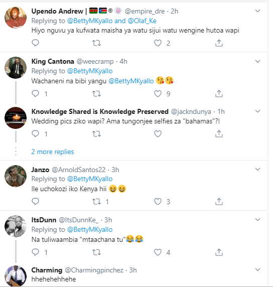 Betty Kyallo’s reaction after fan shared TBT photo of wedding with Okari