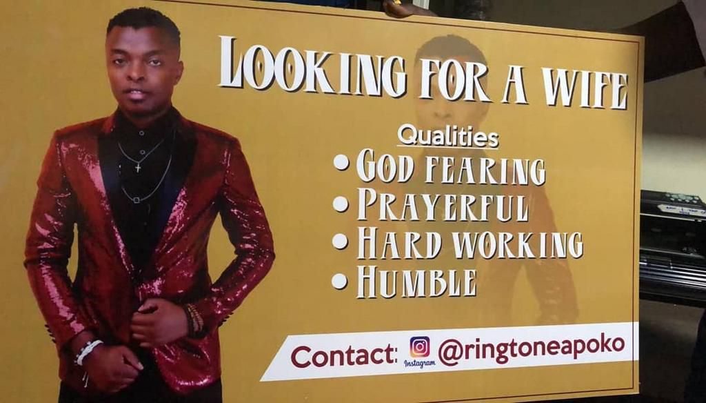 Ringtone's placard with more demands (Courtesy)