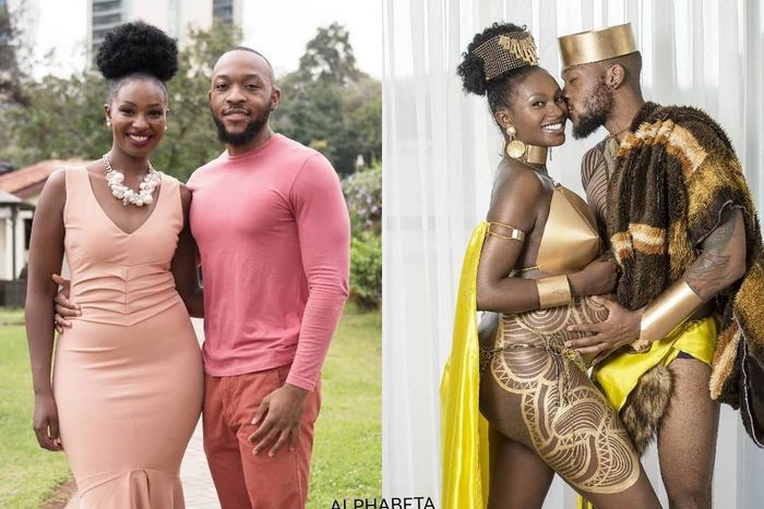 Maureen Waititu  and Frank Kiarie. Maureen and Frank reveals the face of their son Kai