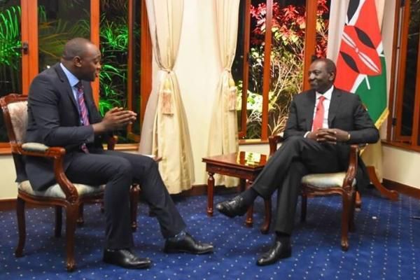 A screen-grab image of Deputy President William Ruto during the interview with NTV's Ken Mijungu on January 23, 2020