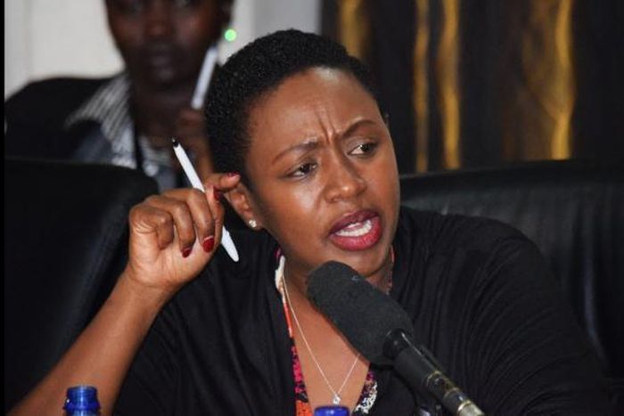 Murang'a Women Representative Sabina Chege. Samuel Wanjii has been wrongly identified as Chacha in social media reports