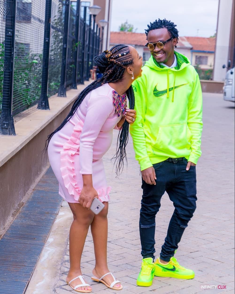 Bahati with his Wife Diana Marua