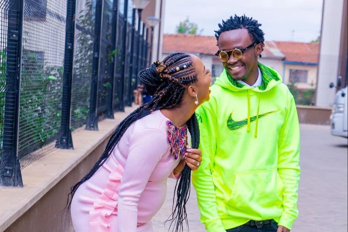 Bahati with his Wife Diana Marua