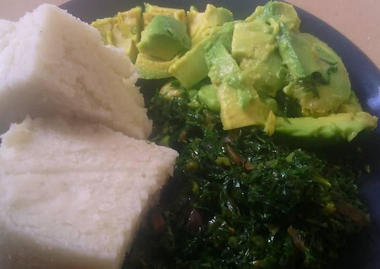 Ugali sukuma avocado(cookpad)