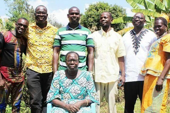 A file image of Angeline Ajwang Ongere with her family