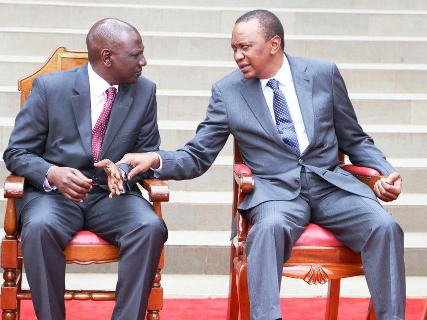 President Uhuru Kenyatta (right) and Deputy President William Ruto (left)