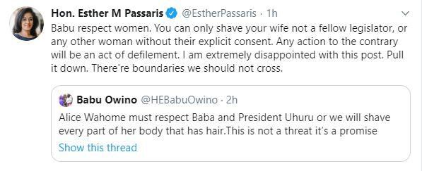 Esther Passaris in nasty exchange with Babu Owino, throws his wife into the mix