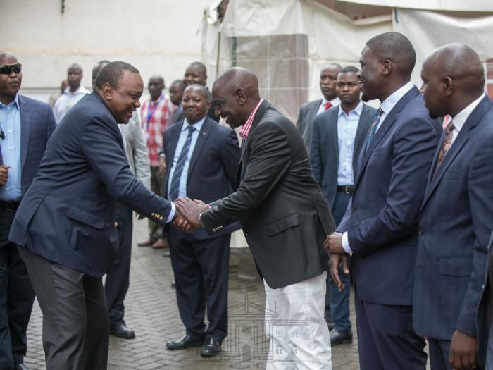 Uhuru, Ruto meet in public at Africa Inland Church (AIC) Milimani after tense BBI meetings, rekindling memories of bromance
