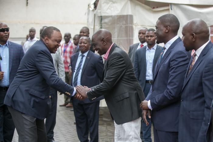 President Uhuru Kenyatta met with his deputy, William Ruto at Africa Inland Church (AIC) Milimani