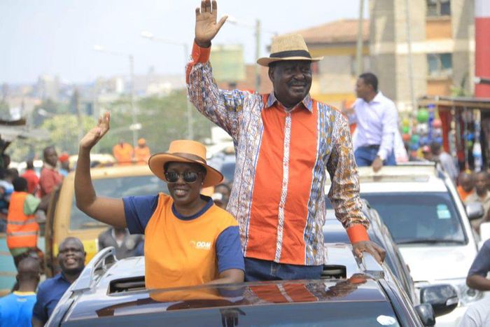 Raila Odinga campaigning for Bernard Imran Okoth in Kibra