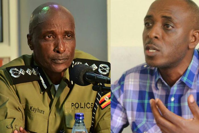 Former Police chief Kale Kayihura and former Commander of Flying Squad, ACP Herbert Muhangi