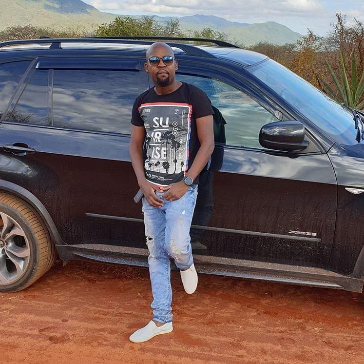 Milele FM boss Alex Mwakideu shows off his new sleek ride