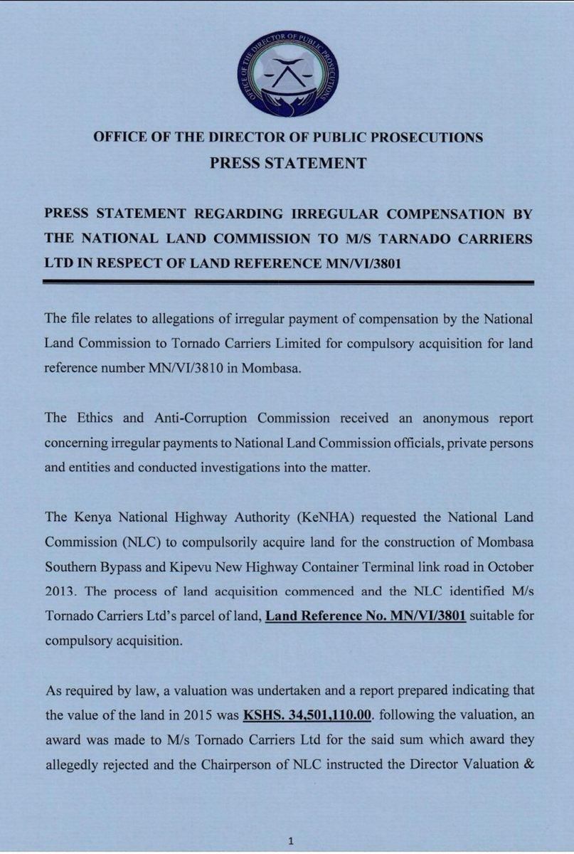 DPP Statement on the arrest of Swazuri and 23 others