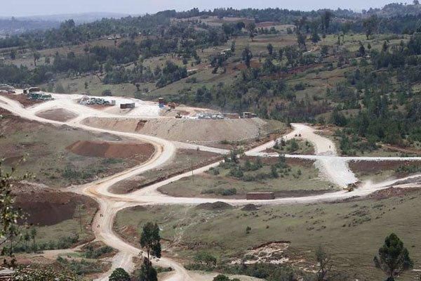 The site of the Itare Dam Water Supply Project in Ndoinet in Kuresoi North