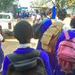 File image of Kisumu Girls High School students heading home on July 2, 2018 the school was clossed following student unrests