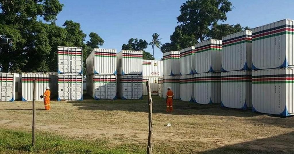 The mobile clinic containers which were at NYS yard in Miritini