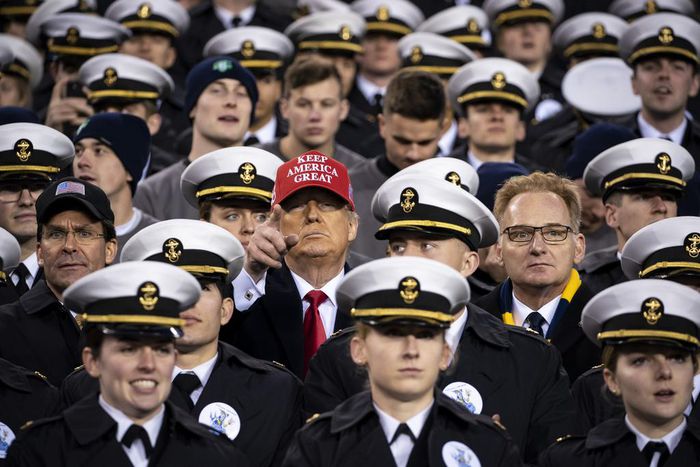 Trump Tells Army-Navy Athletes Relaxed Rules Could Help Them Go Pro