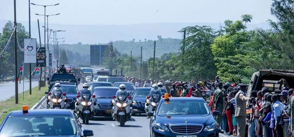 President Uhuru Kenyatta's motorcade