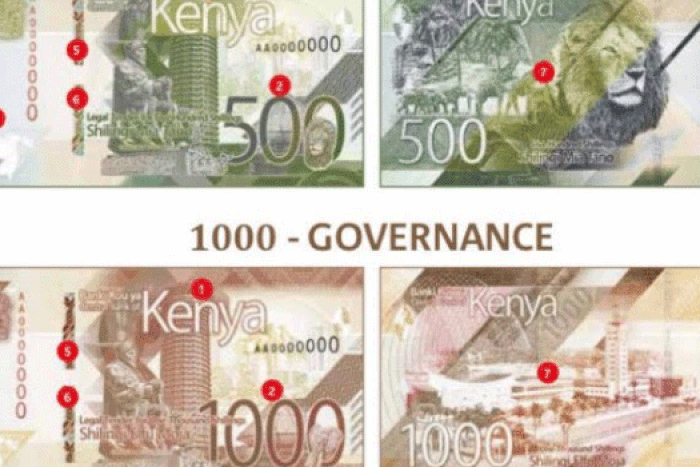 New generation currencies unveiled by CBK The old Sh1000-note will cease to be legal tender by Oct 1