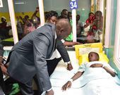 DP William Ruto visits pupils of Kakamega Primary School in hospital