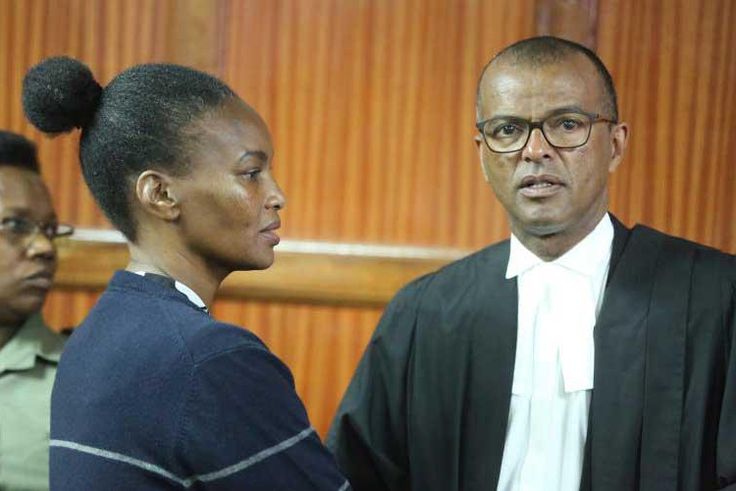 Sarah Wairimu Cohen with her lawyer Philip Murgor