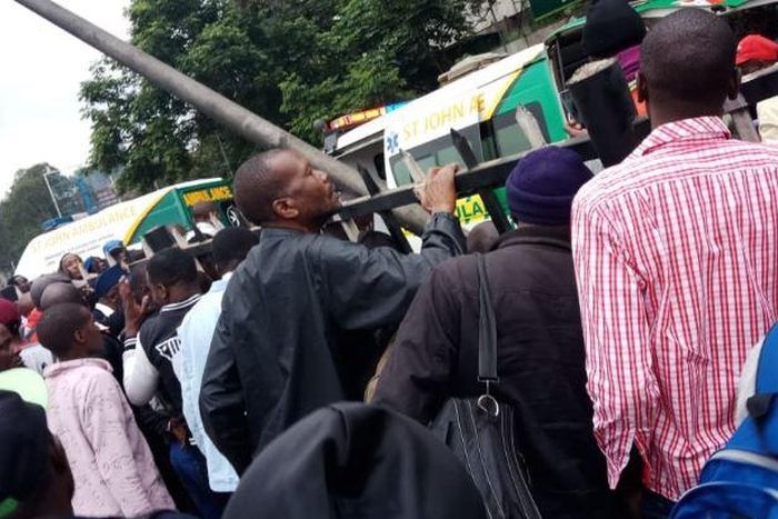 File image of voluteers and paramedics in an emergency response