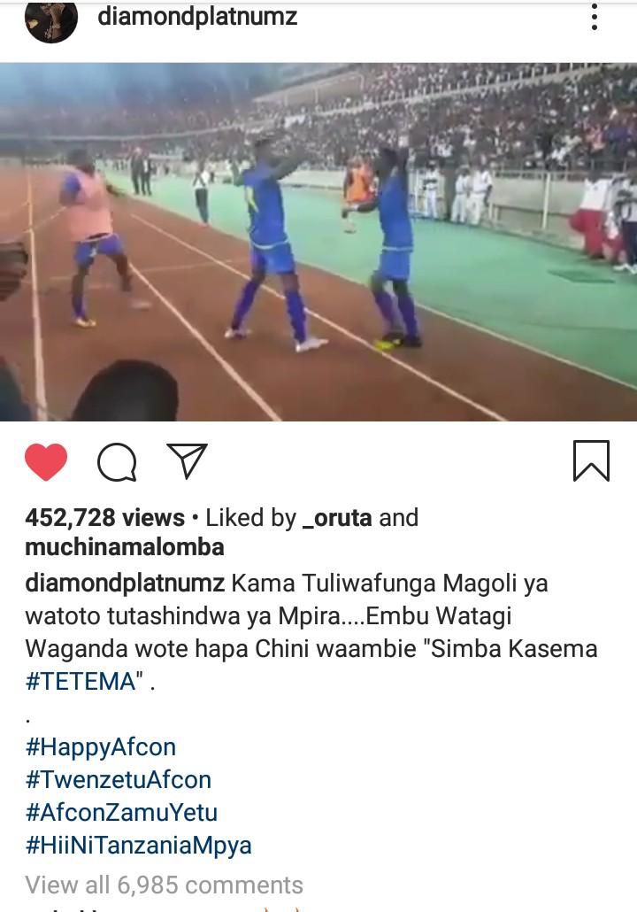 Diamond Platnumz post