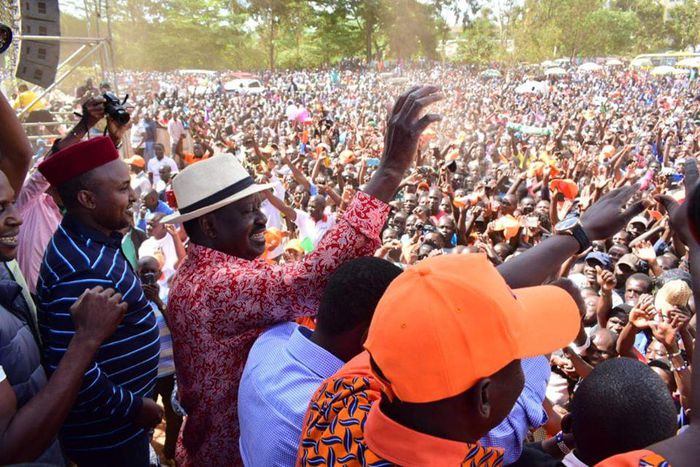 Fiery Jubilee MP from Rift Valley MP makes surprise appearance at Raila’s Kibra rally [Photos]