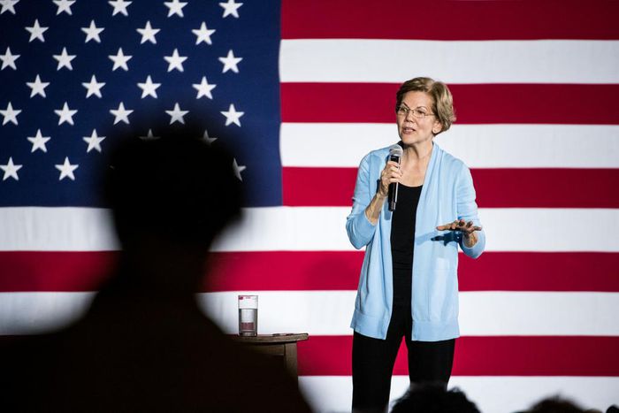 Elizabeth Warren Draws Sharp Contrasts With Rivals in New Hampshire Speech
