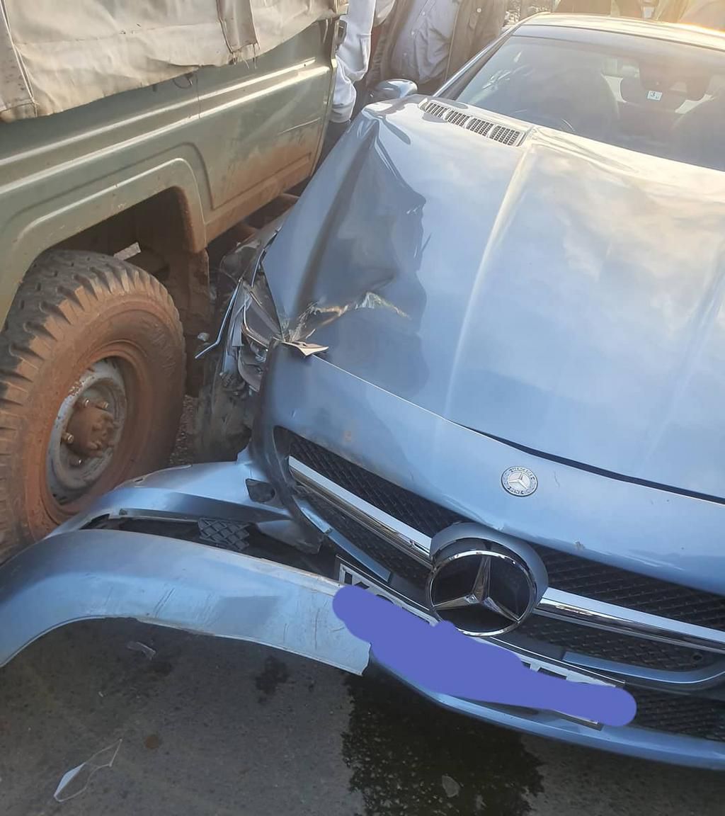 Jalang’o involved in road accident, escapes unhurt (Photos)
