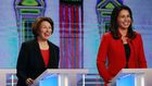 Klobuchar reminds the men onstage: Women know something about abortion, too
