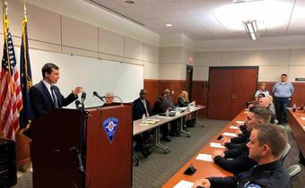 Buttigieg tells police recruits of the burden of racial injustice