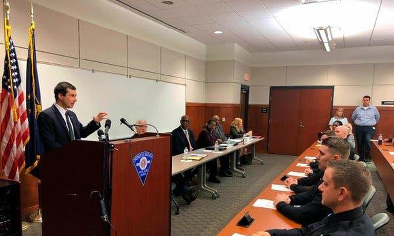 Buttigieg tells police recruits of the burden of racial injustice